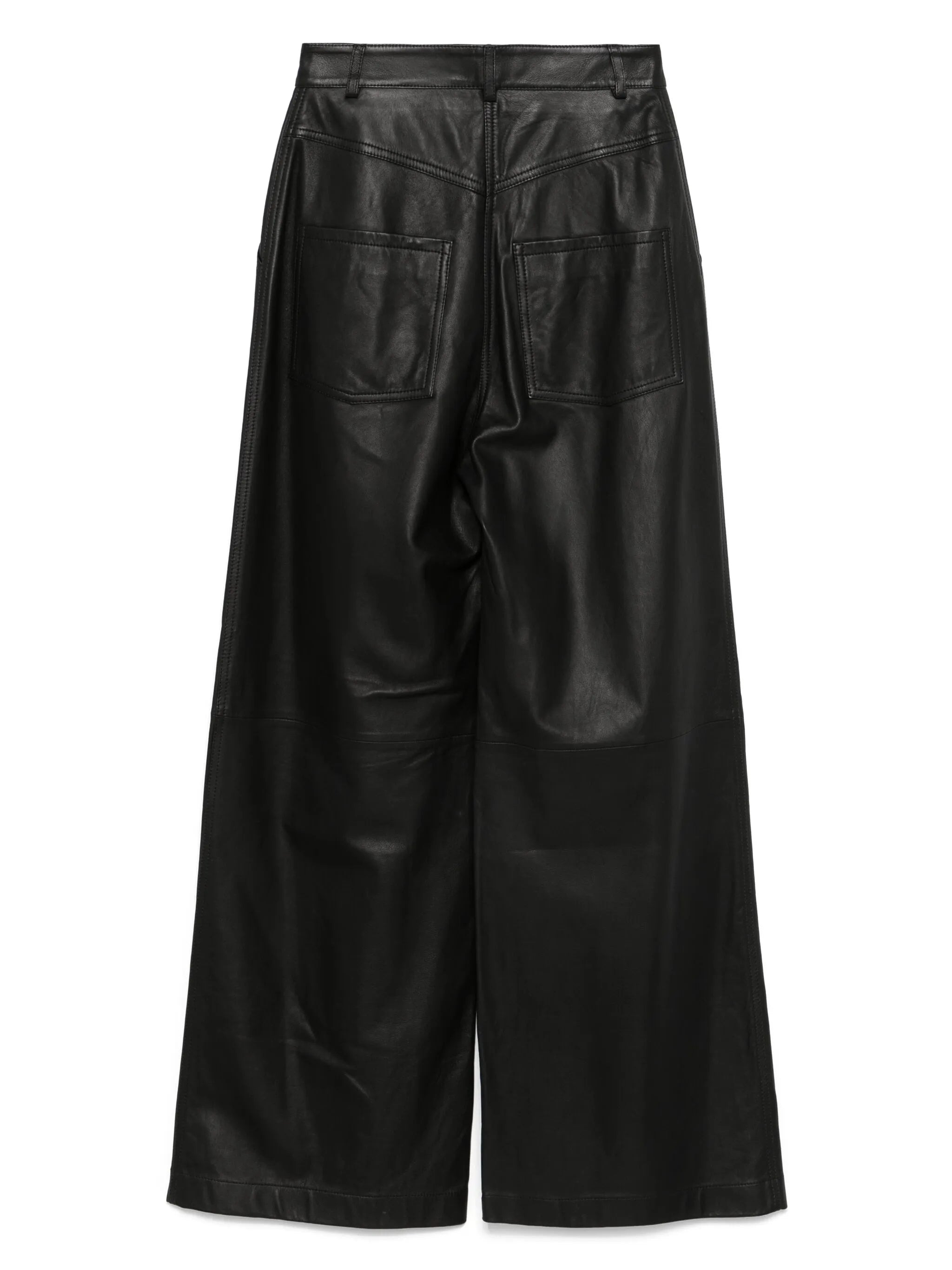 Yves Salomon Leather Straight-leg Trousers - 2