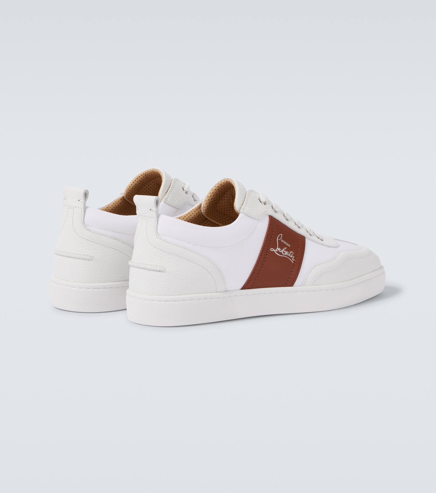 Retero leather-trimmed canvas sneakers - 6