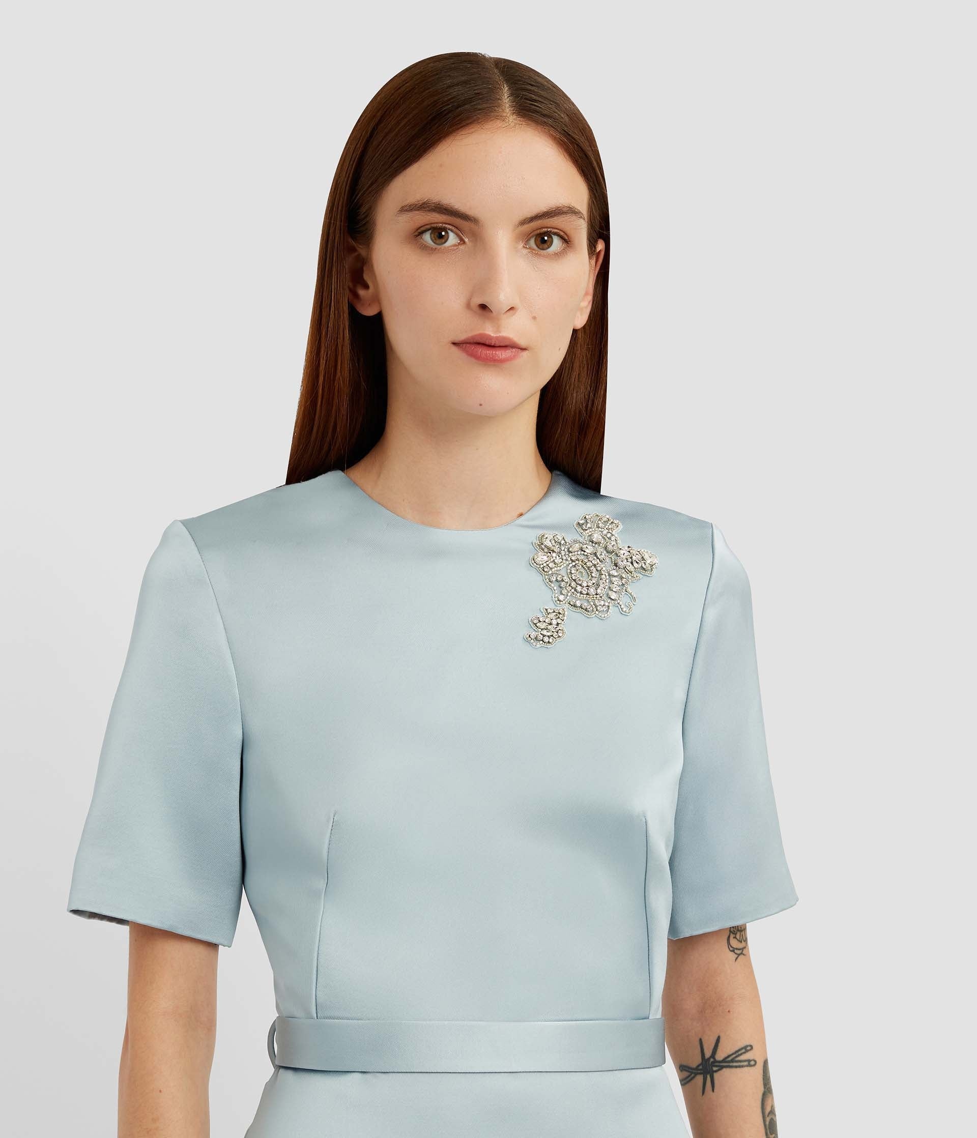 SHORT SLEEVE COCKTAIL DRESS - 2