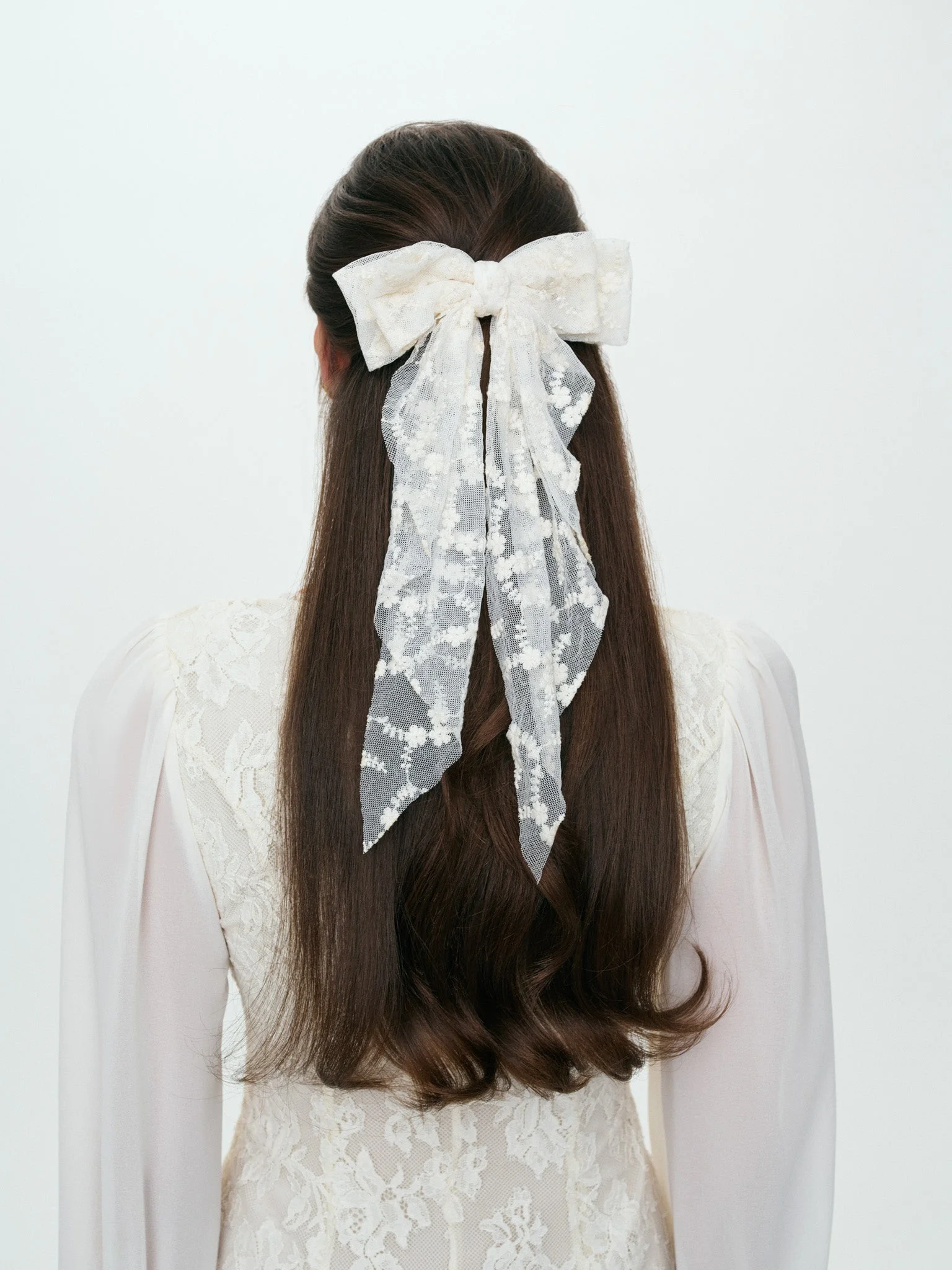 Camille Lace Hair Bow - 1