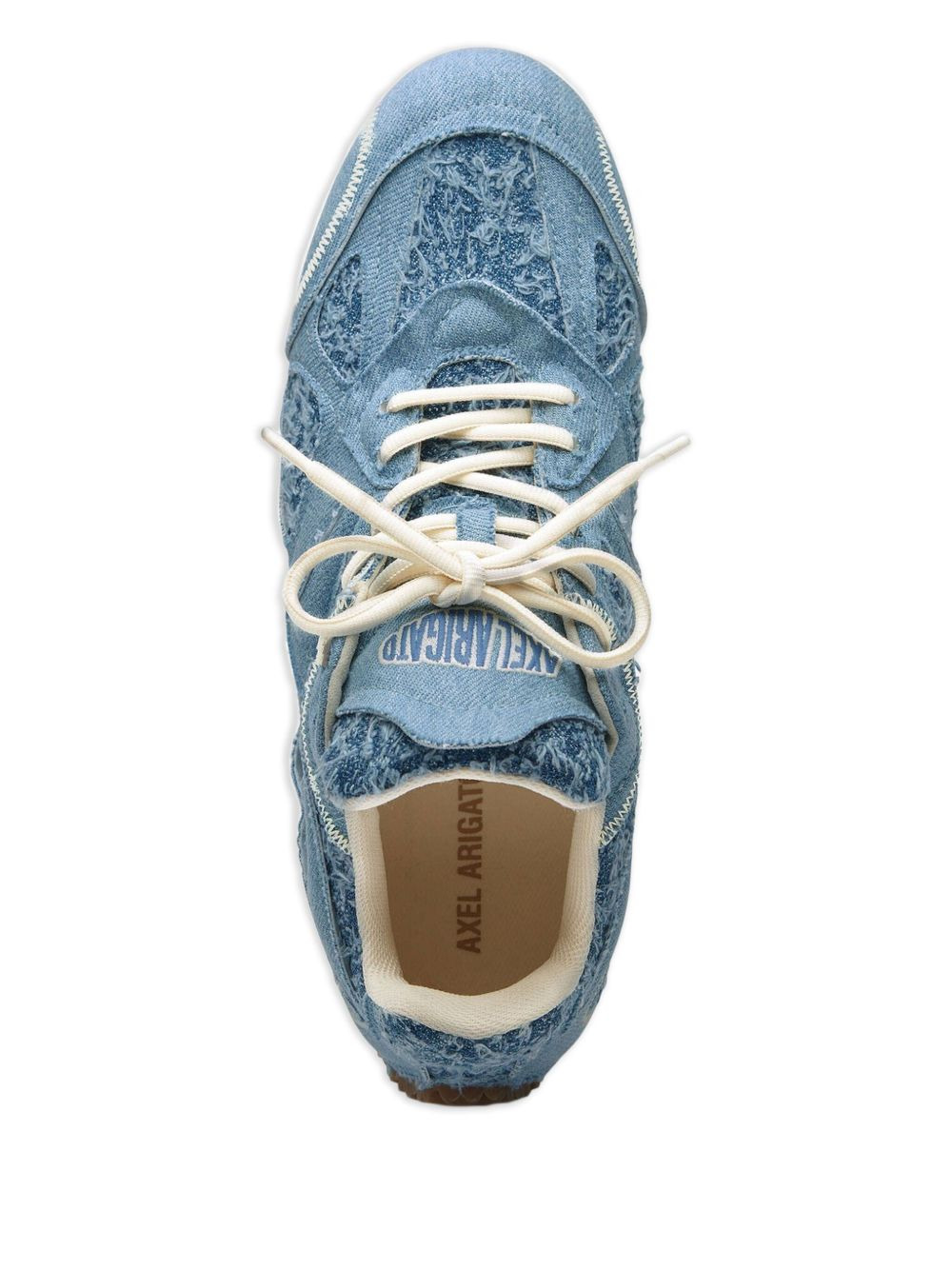 denim lace-up sneakers - 4