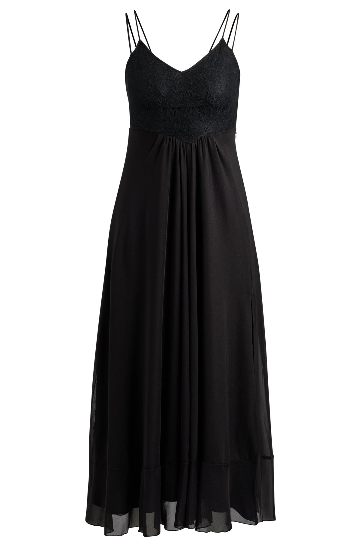LACE-DETAIL DRESS WITH SPAGHETTI STRAPS - 1
