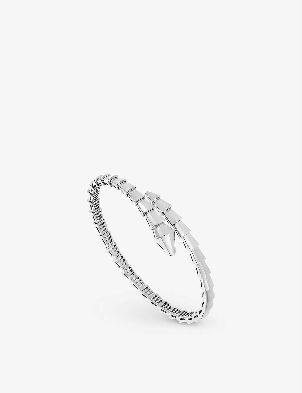 Serpenti Viper 18ct white-gold bangle bracelet - 2