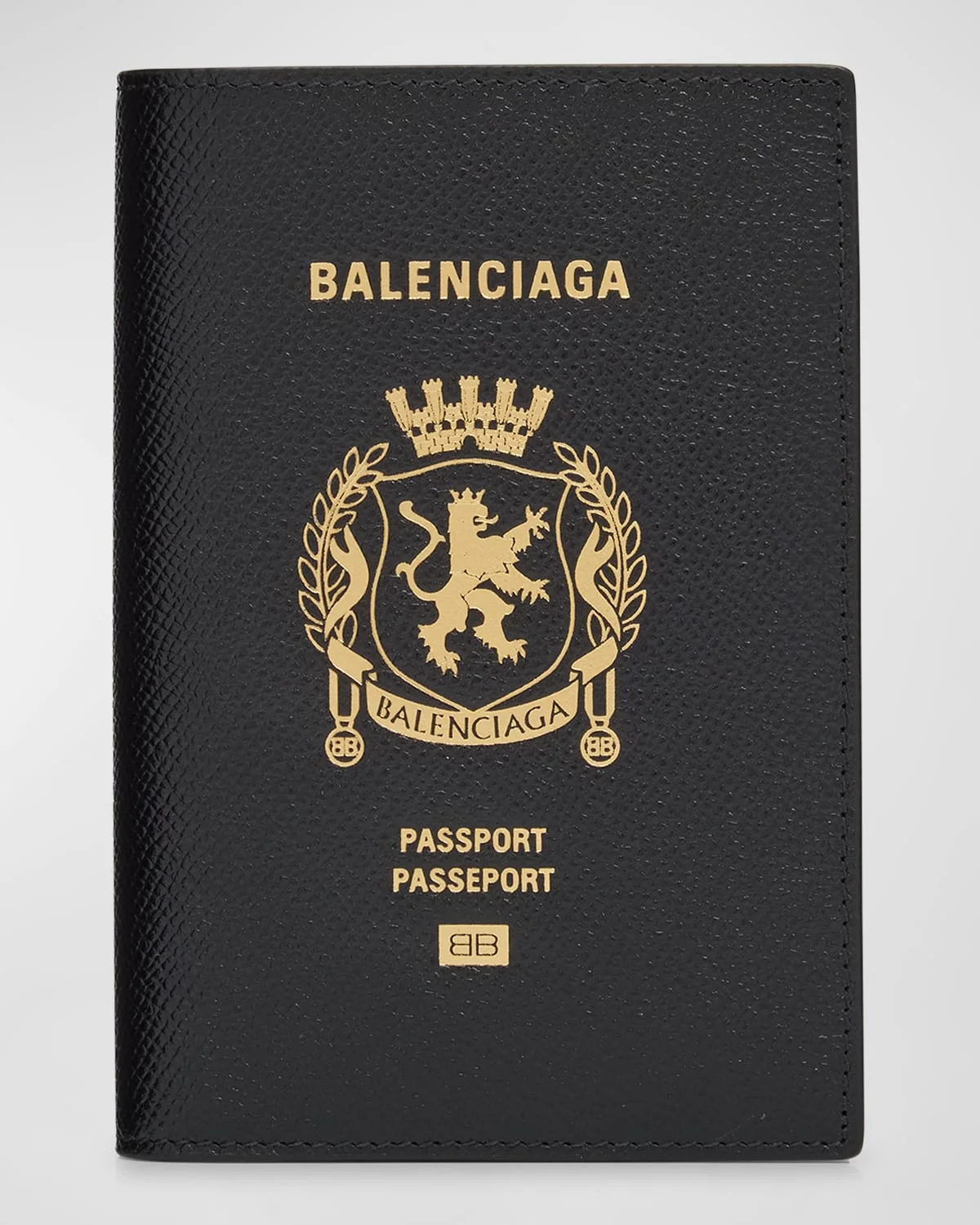 Men's Calfskin Logo Passport Holder - 1