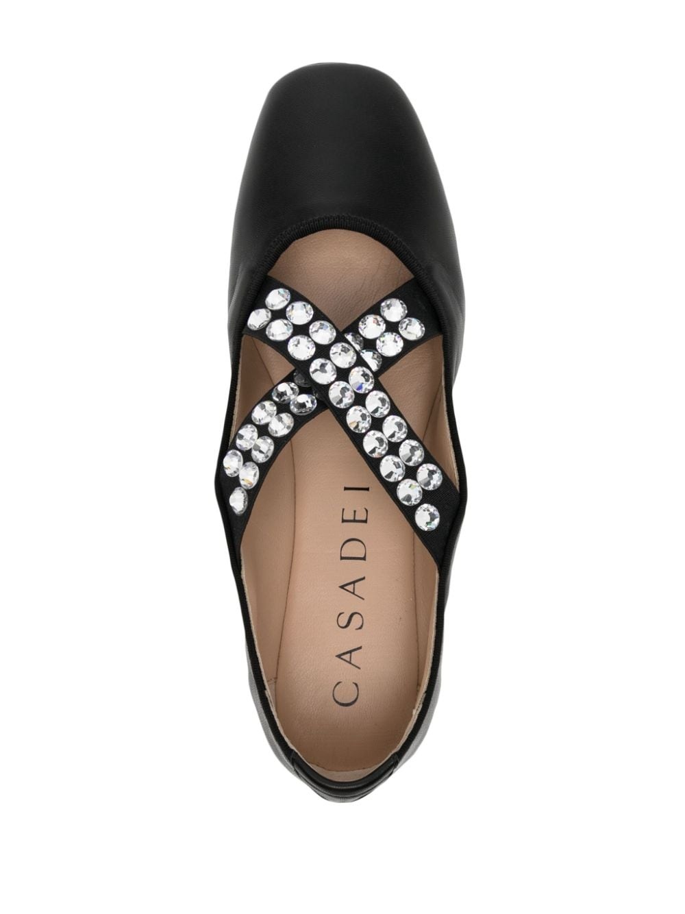 crystal-embellished ballerina shoes - 4