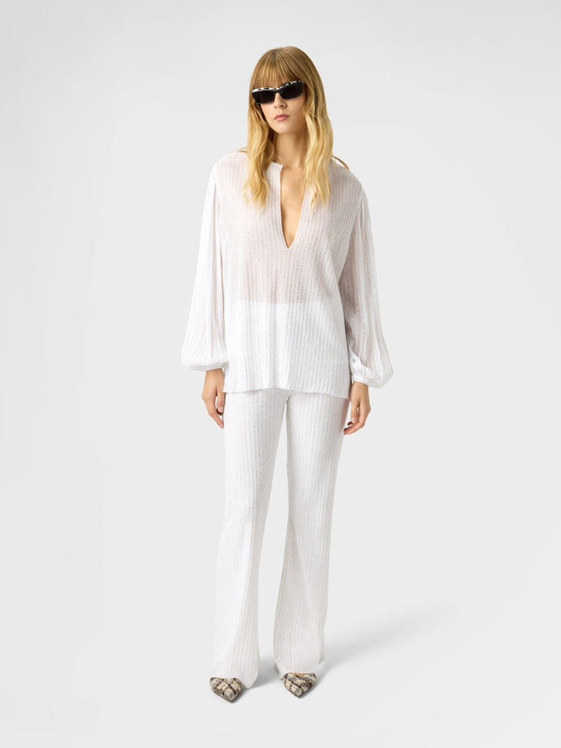 Missoni Ribbed Viscose Lamé Blouse with Sequins outlook