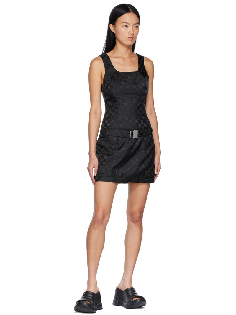 MISBHV Black Jacquard Mini Dress outlook