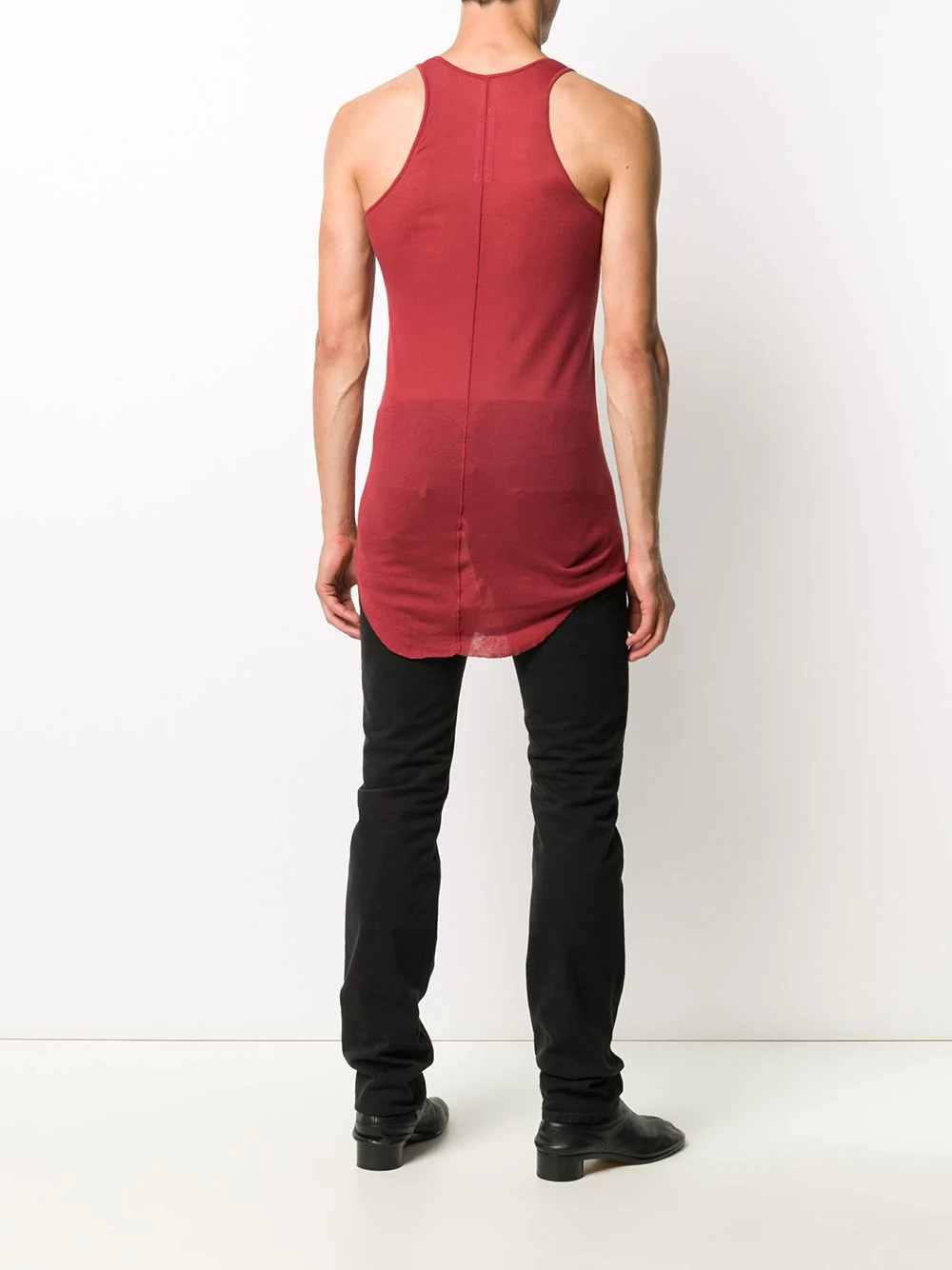 asymmetric-hem tank top - 3