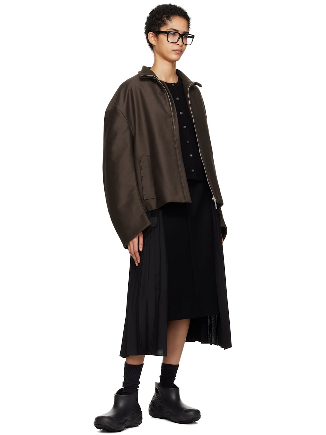 sacai Suiting x Wool Melton Skirt | REVERSIBLE