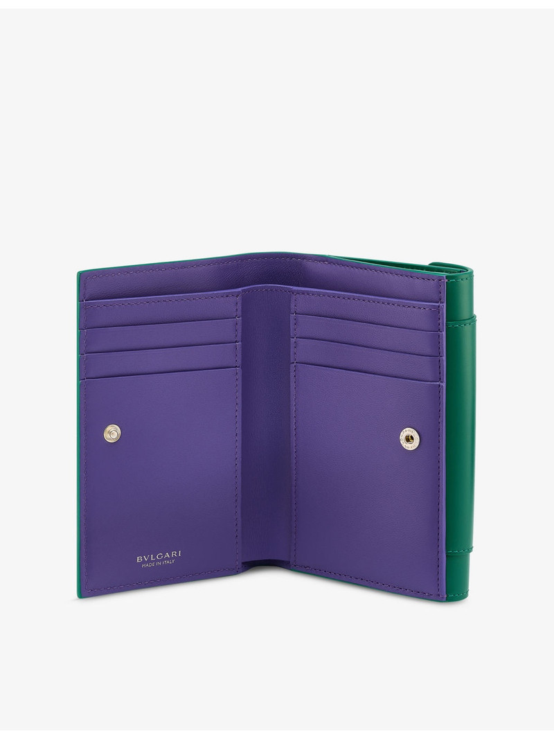 BVLGARI Serpenti Forever Compact Leather Wallet outlook