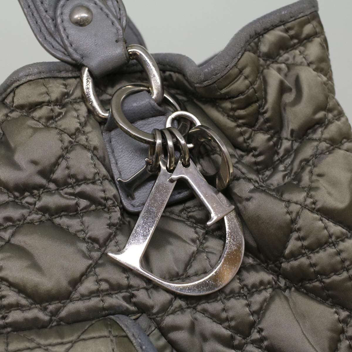 DIOR Canage Hand Bag Nylon Gray - 10