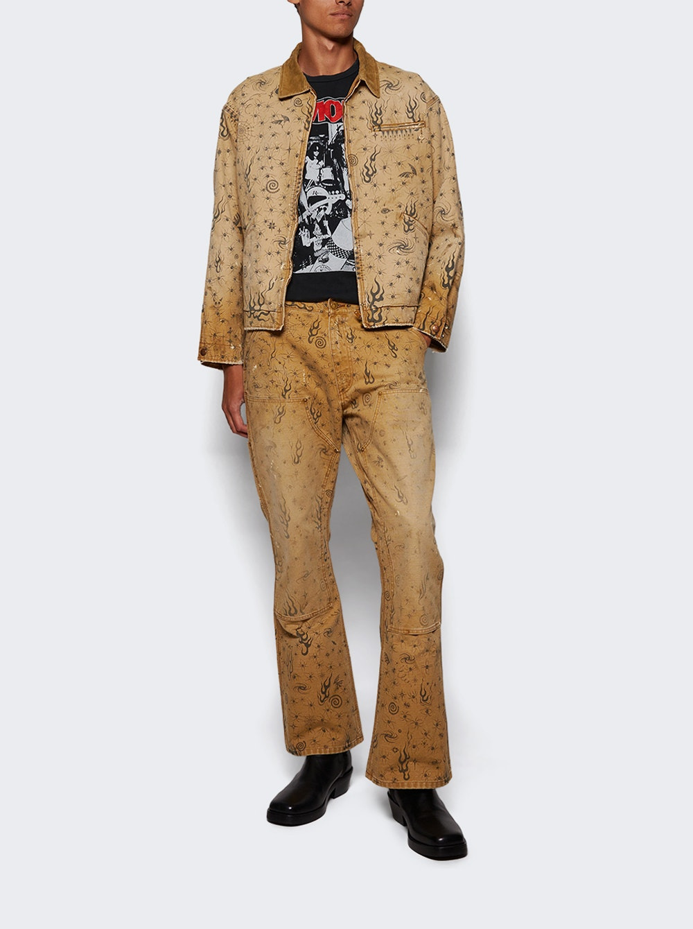 X Dr. Woo Double Knee Pants Beige - 5