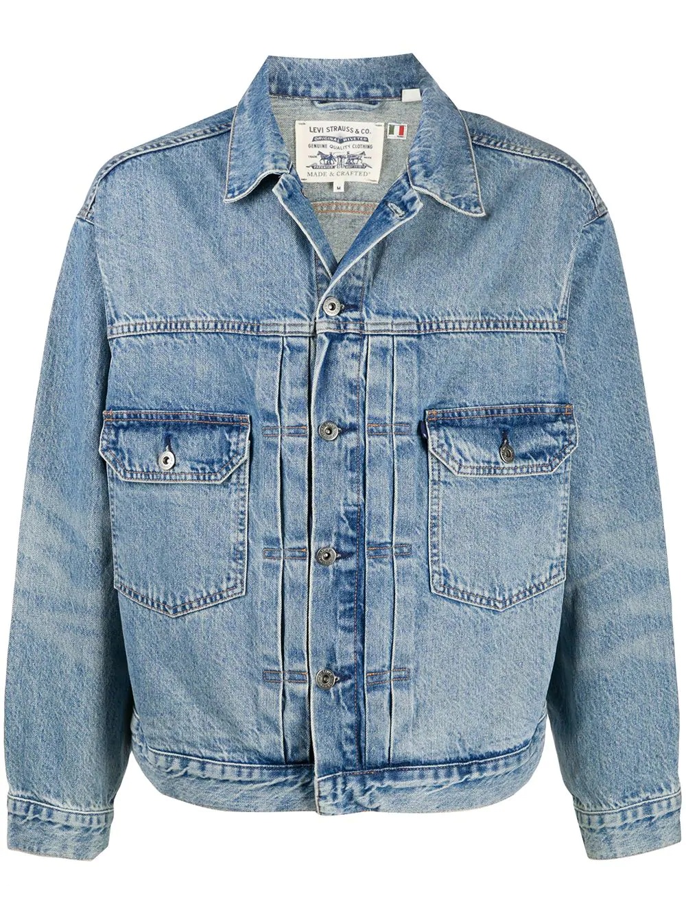 short denim jacket - 1