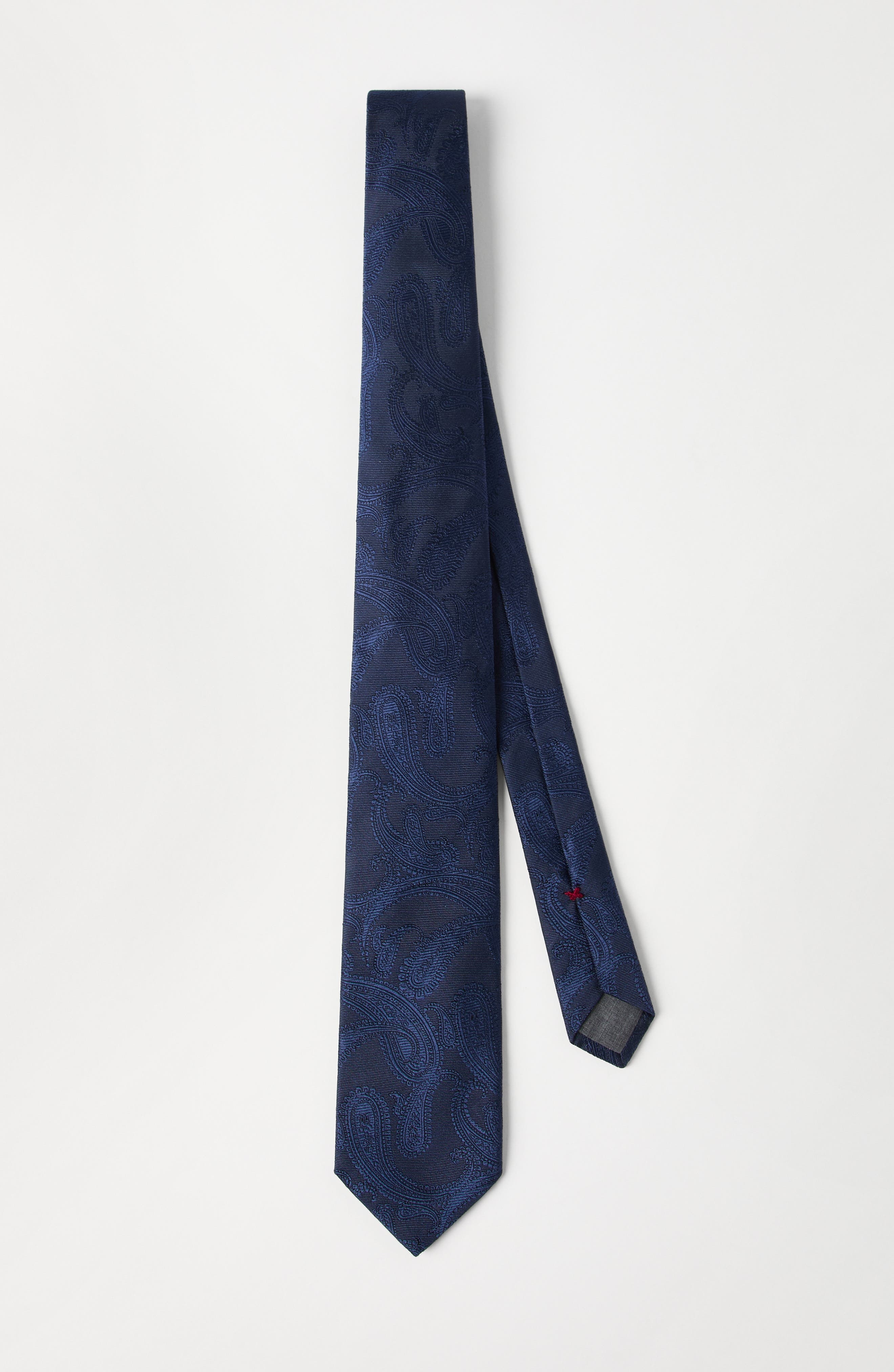 Brunello Cucinelli Silk tie with pattern in Sapphire at Nordstrom - 2