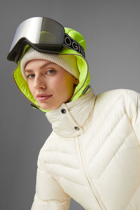 Calie Ski jacket in Off-white/Neon yellow - 6