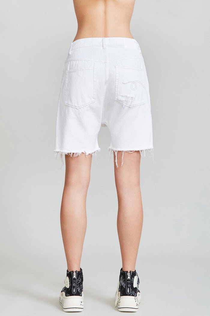 Marky Drop Short - Nico White | R13 Denim Official Site - 4