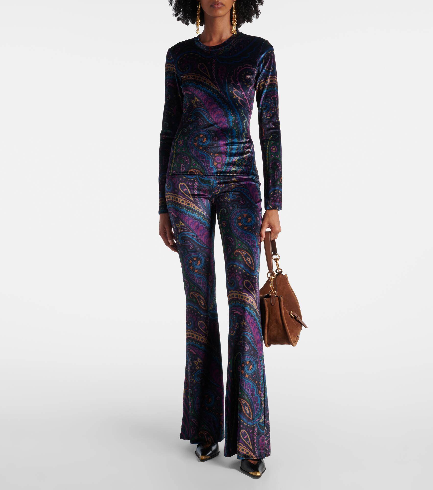 Paisley jersey top - 2