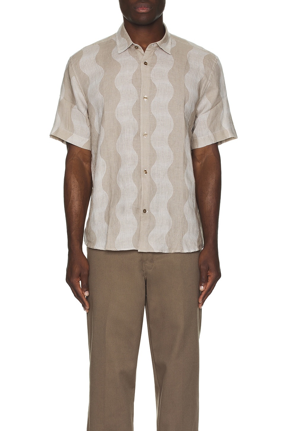 Castro Cabana Stripe Linen Classic Shirt - 4