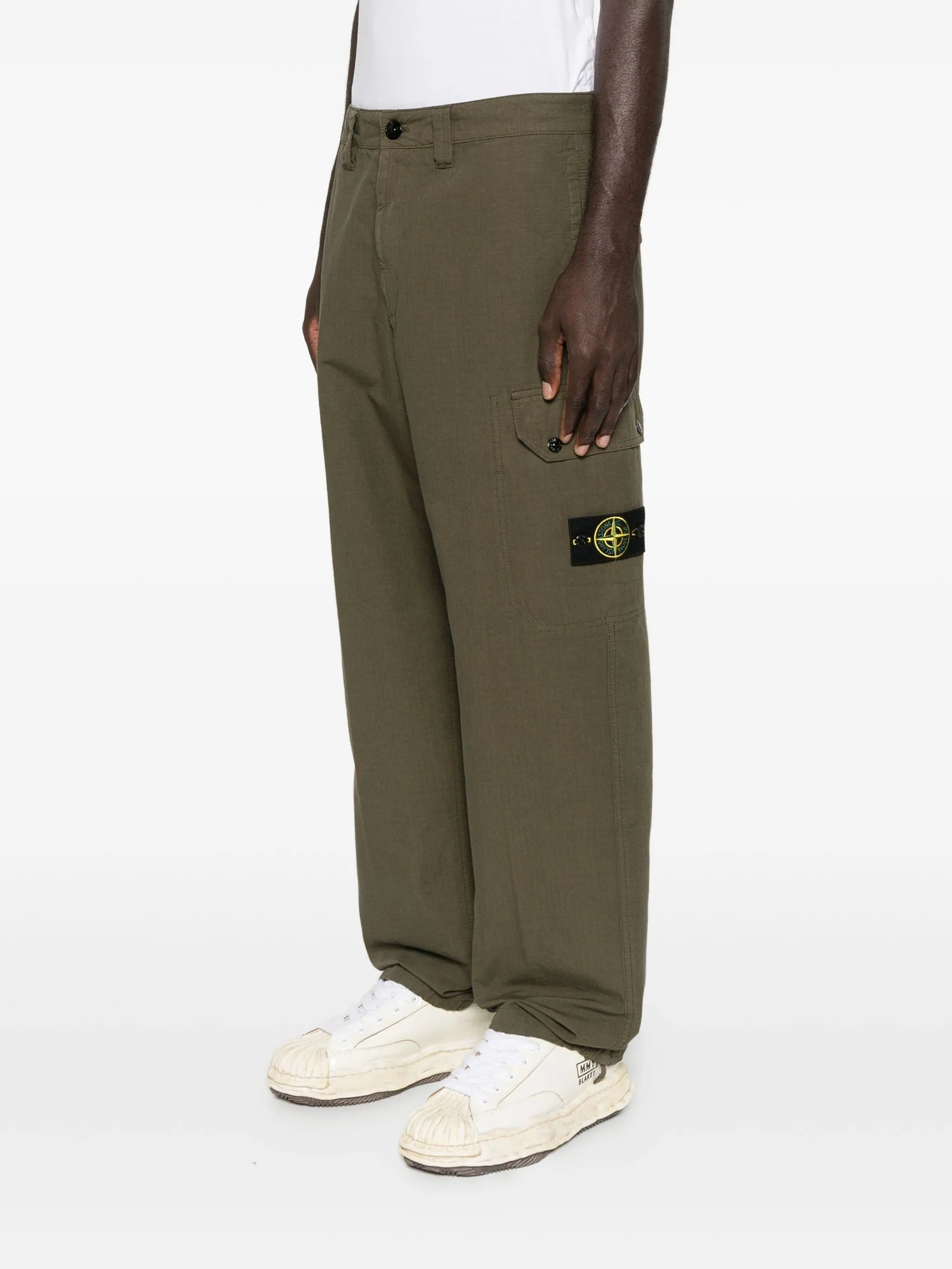 Stone Island Cargo-pocket Cotton Trousers - 5