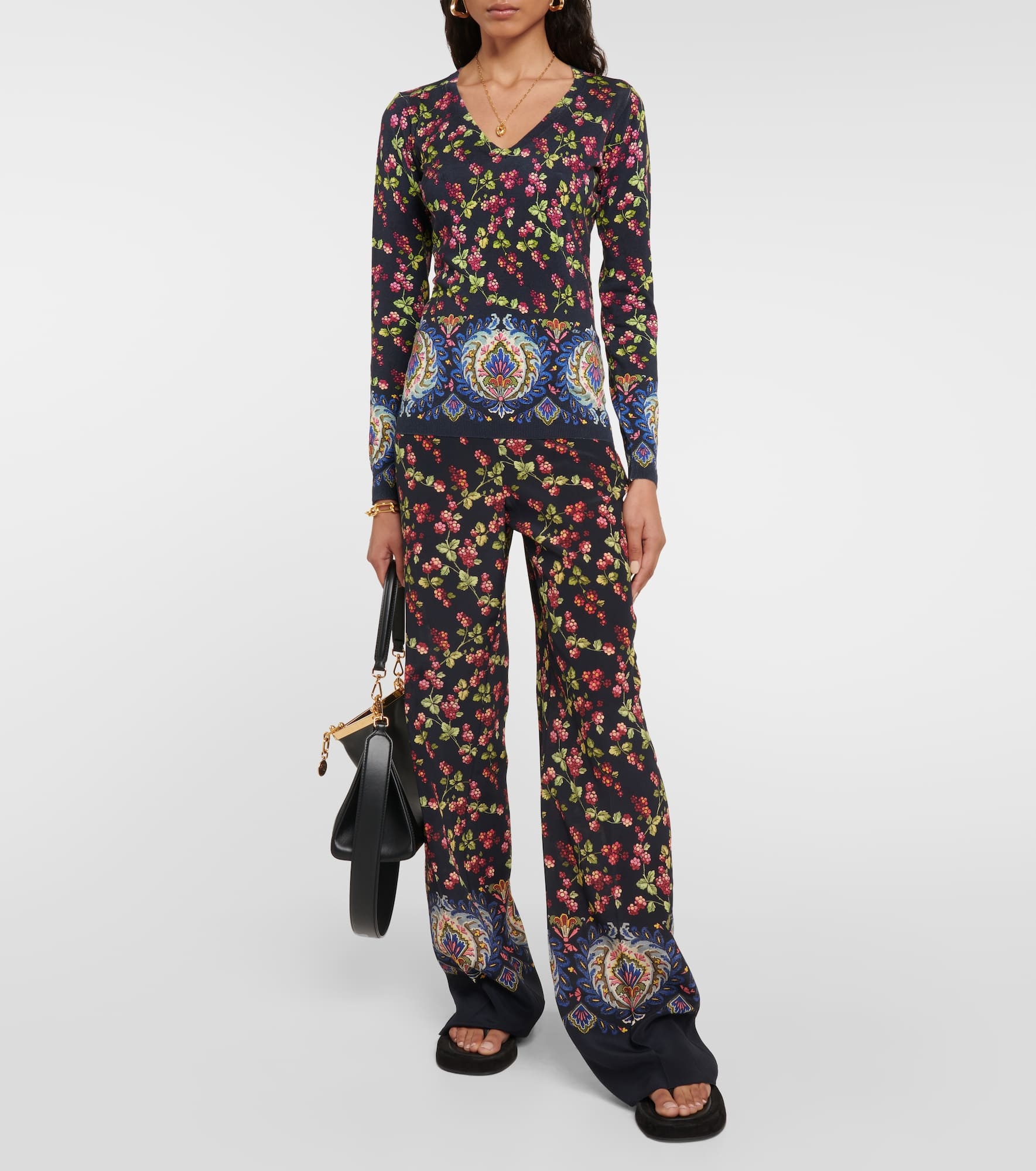Printed silk-blend sweaters - 2