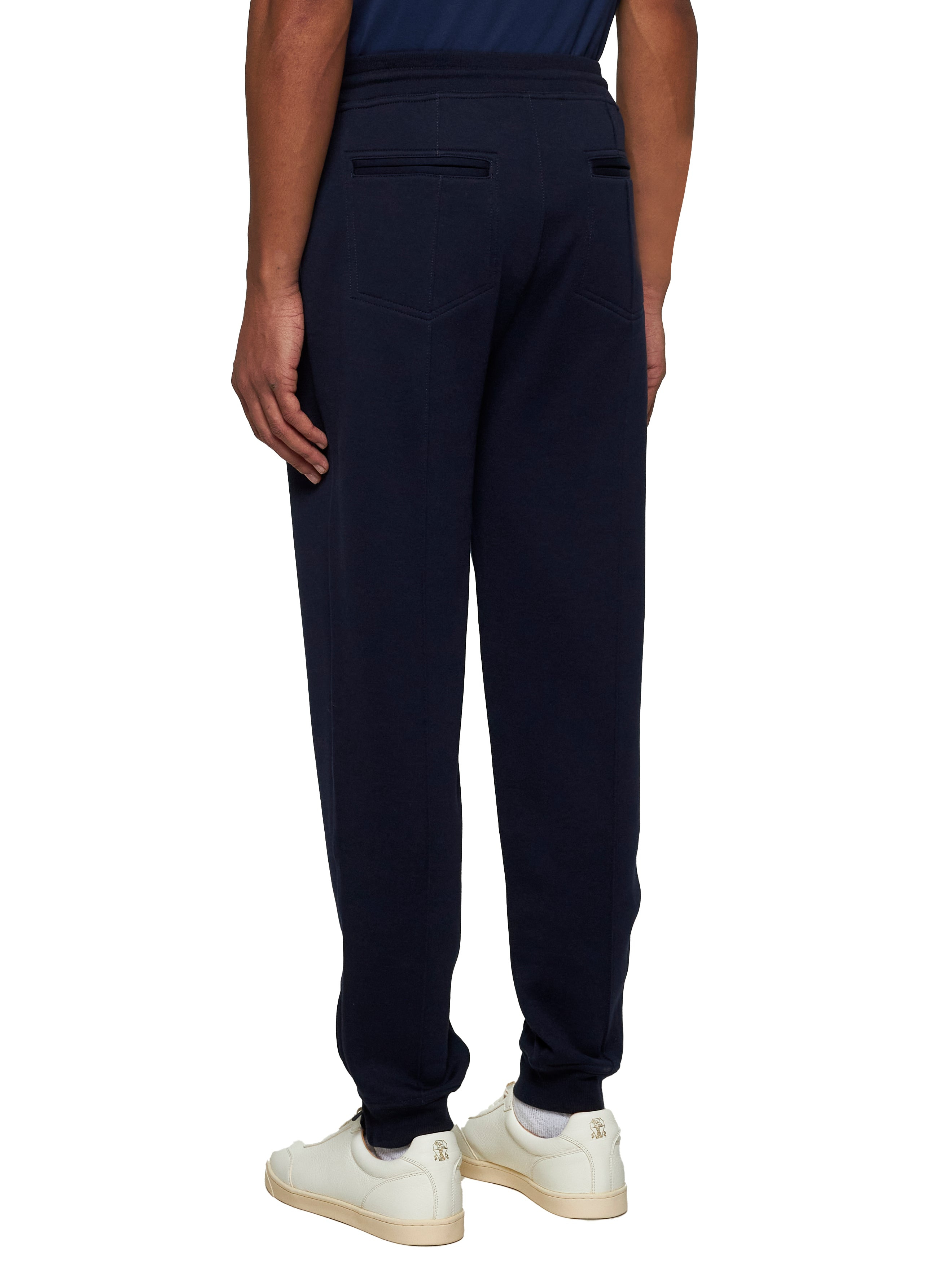 Brunello Cucinelli Men Joggers In Felpa Grigia - 3