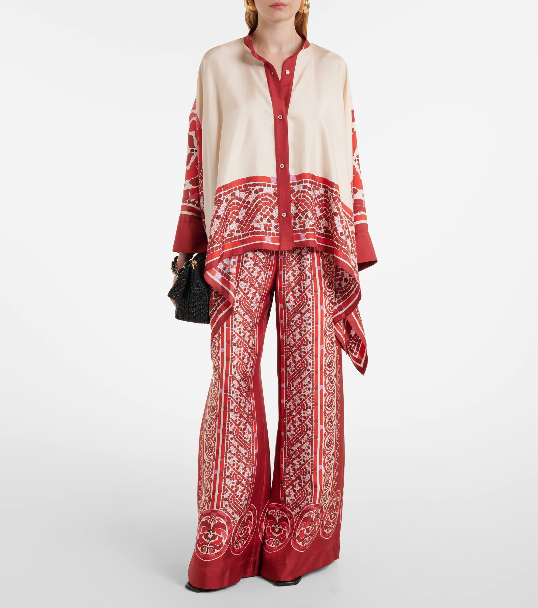 Foulard printed silk twill shirt - 2
