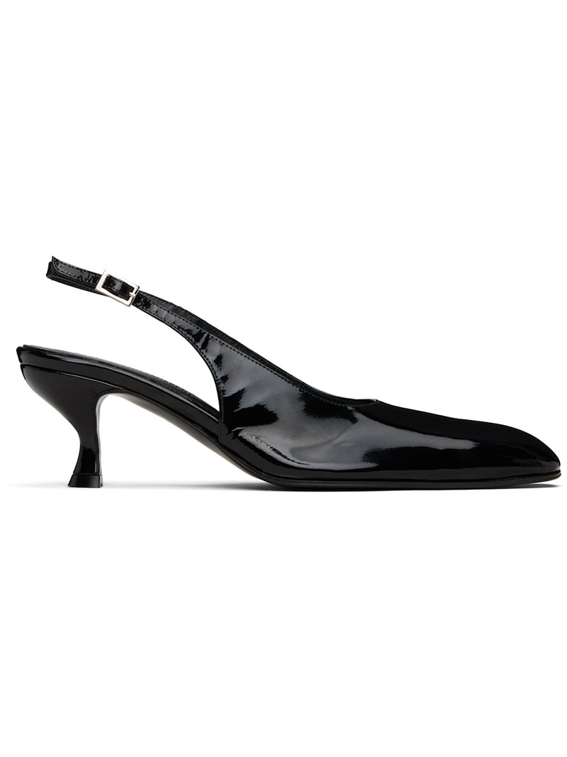 Black Slingback 40mm heels 1