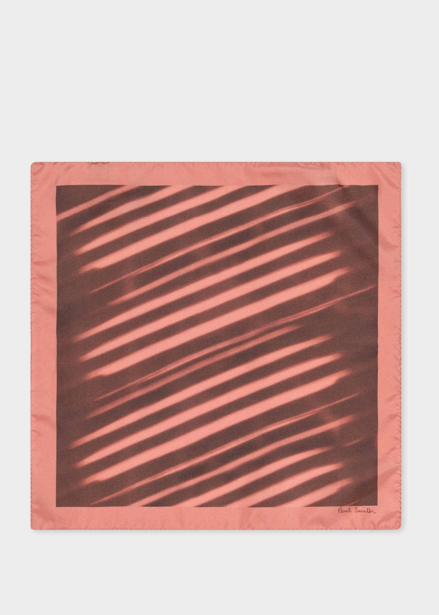 Diagonal Stripe Silk Pocket Square - 1