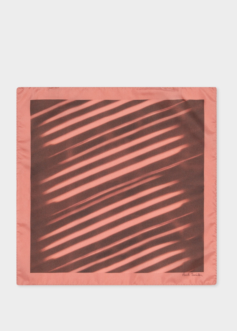 Diagonal Stripe Silk Pocket Square 1