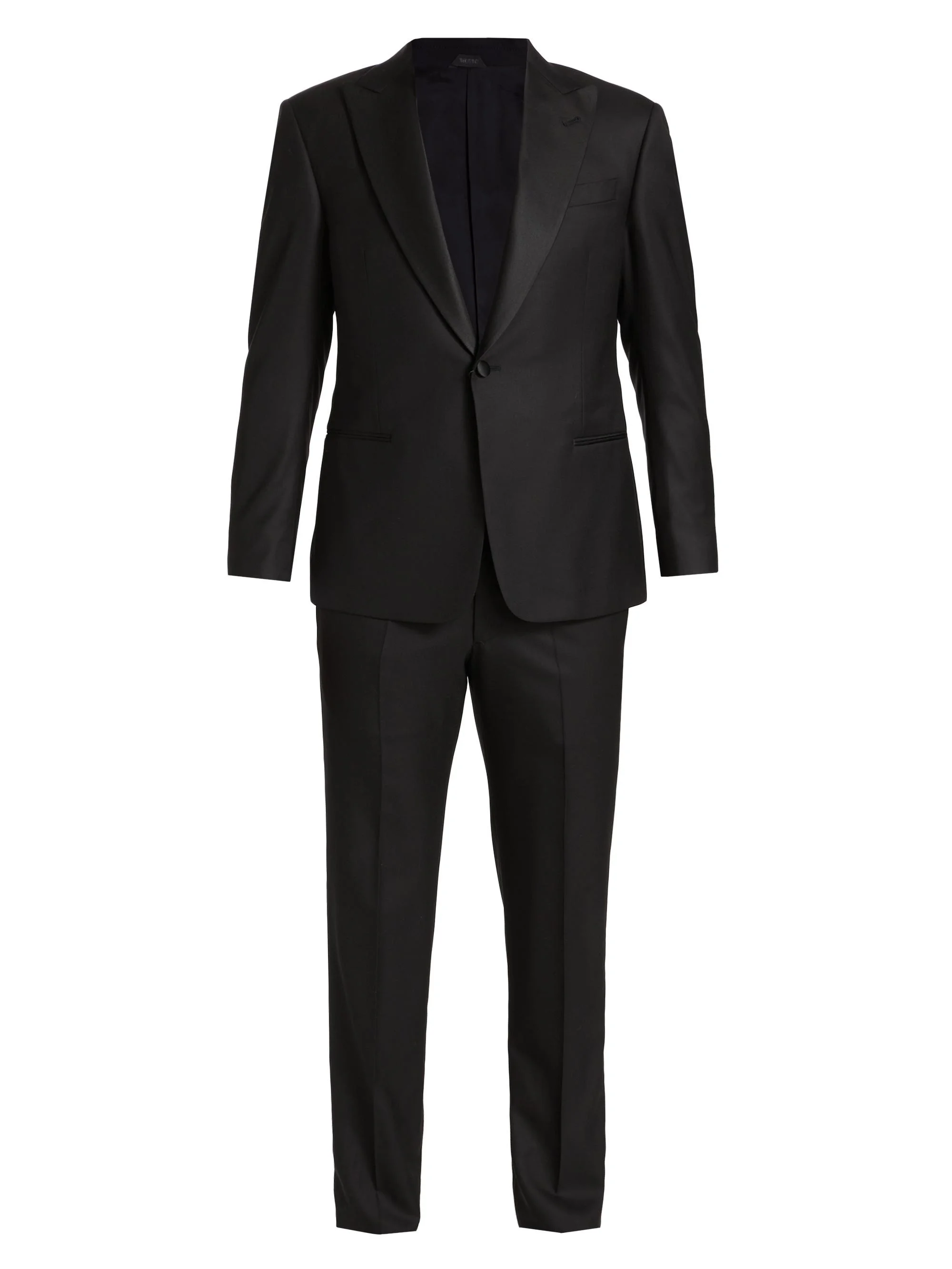 Men's Wool 2-Piece Tuxedo - Black - 1
