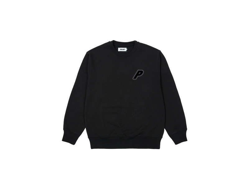 PALACE P-3 APPLIQUE CREW BLACK outlook