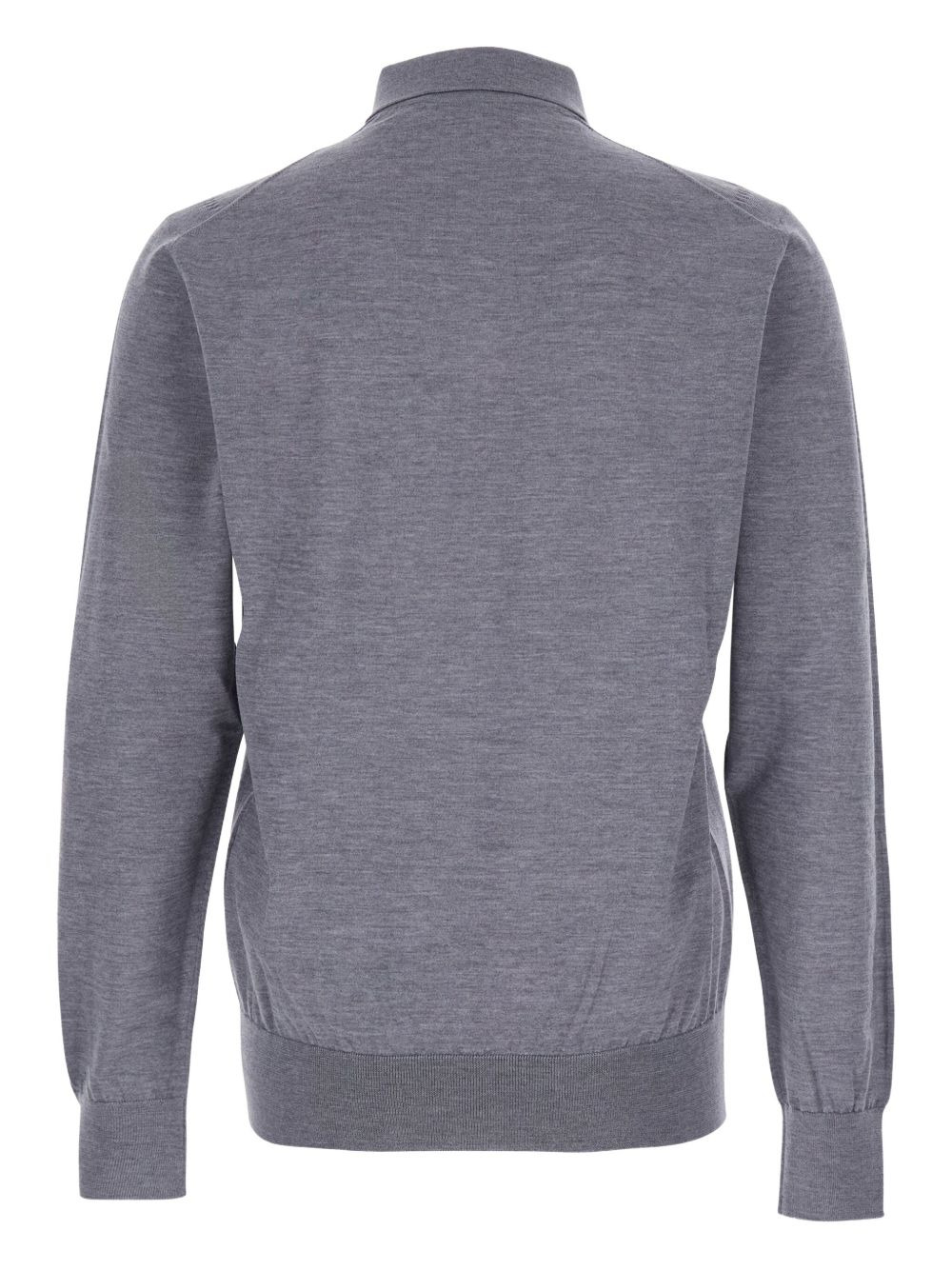 long-sleeve knitted polo shirt - 2