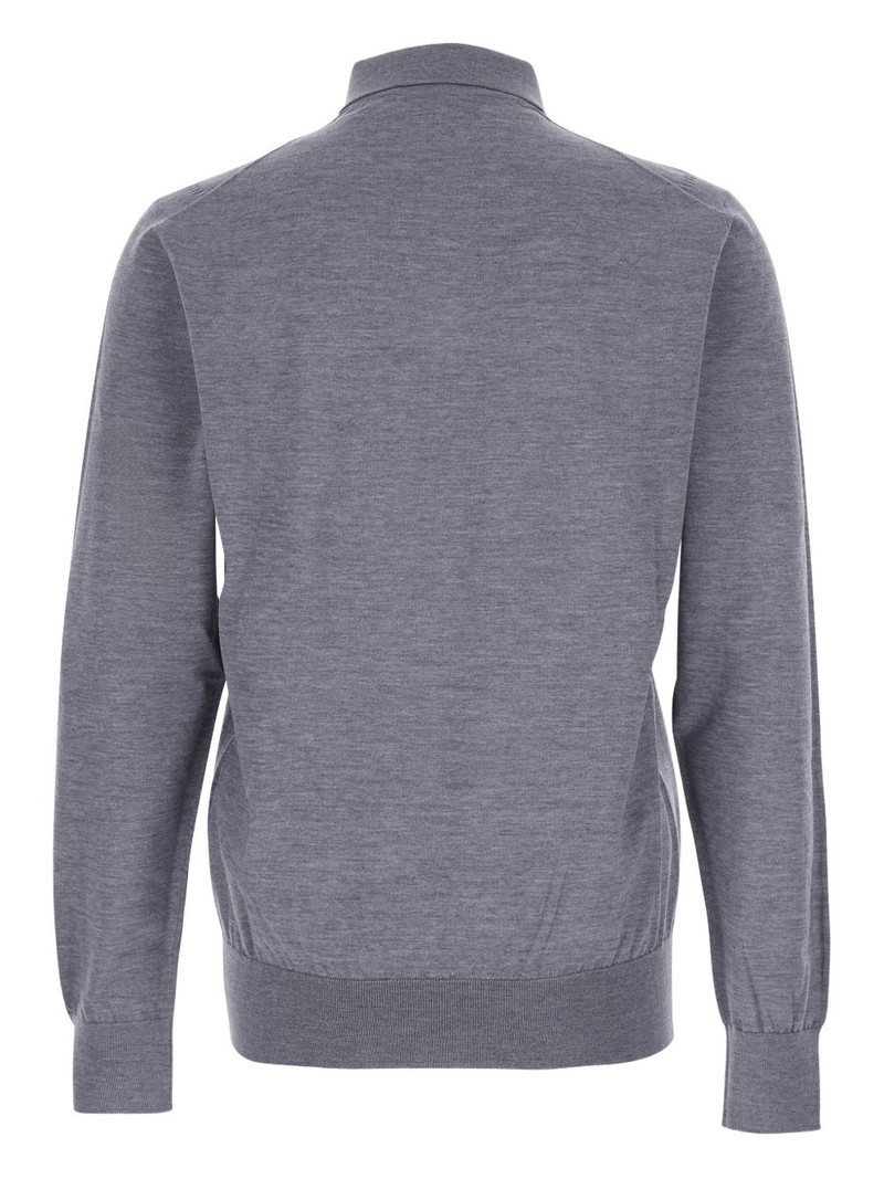 Dolce & Gabbana long-sleeve knitted polo shirt outlook