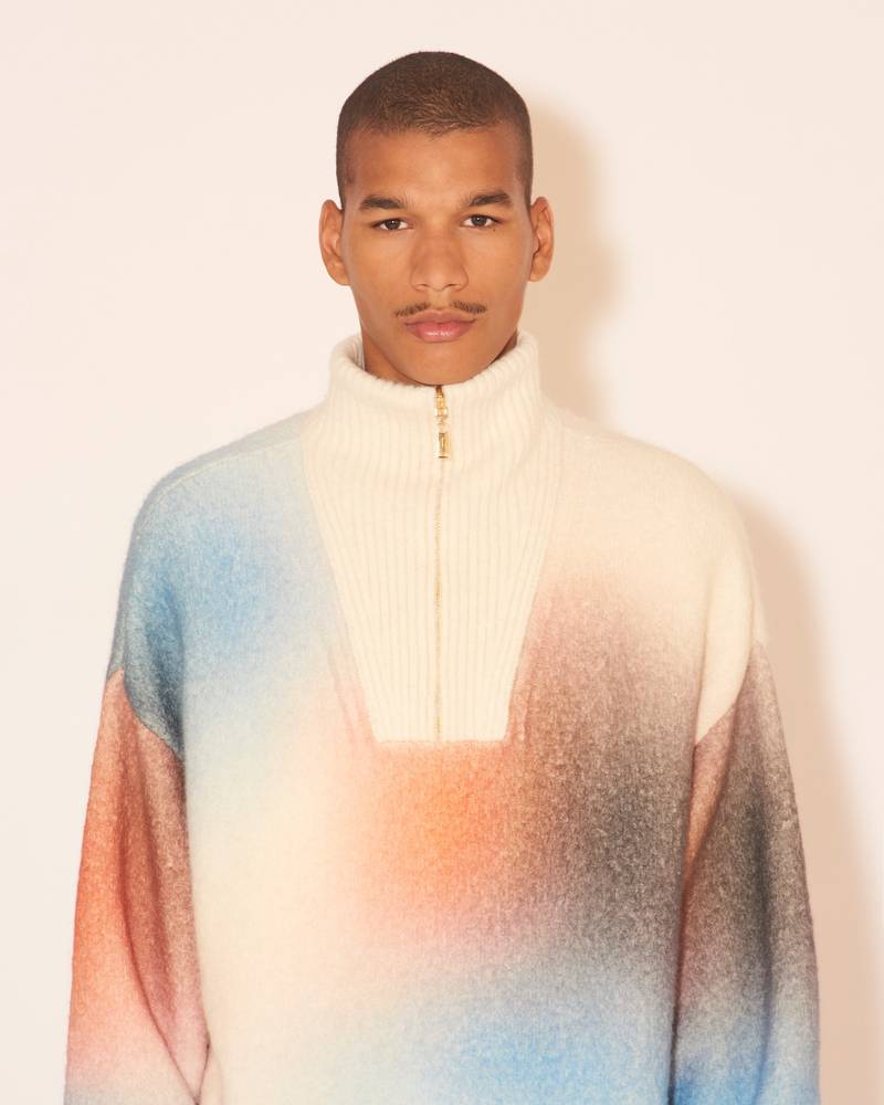 DUSCO - Funnel neck jumper - Multi watercolour 5