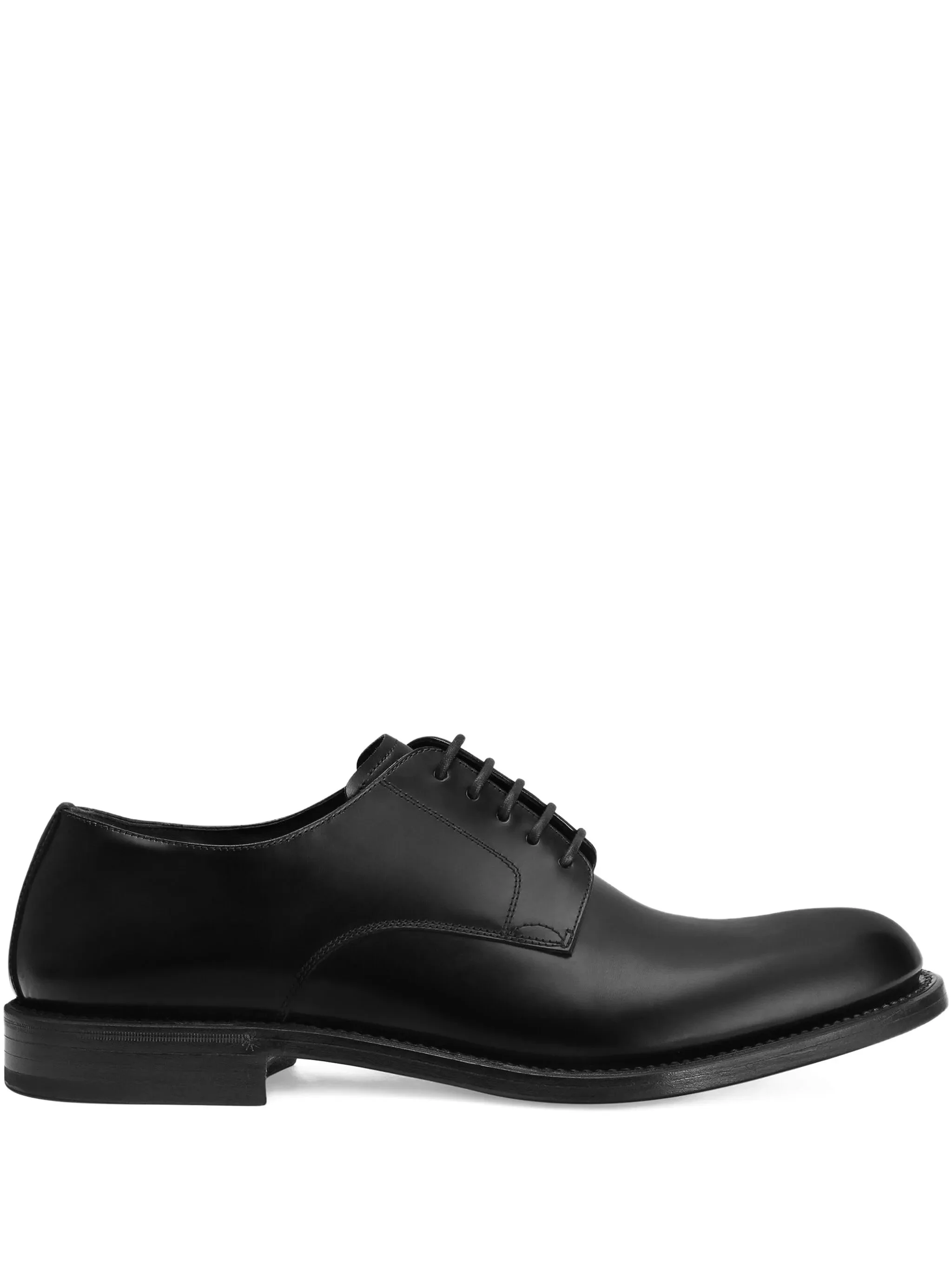 Dolce & Gabbana Black Polished Lace-up Shoes - 1