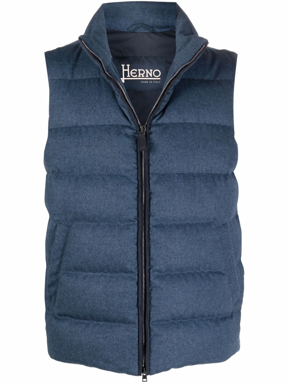 down-feather zip-up gilet - 1