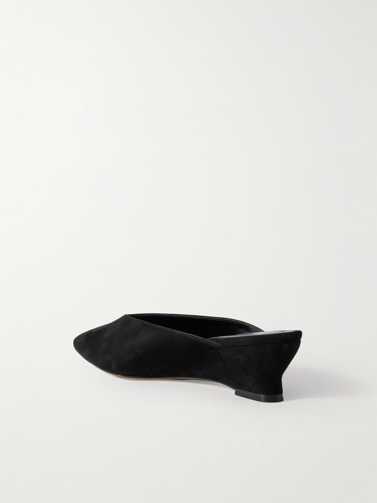 Suede Wedge Mules - 3