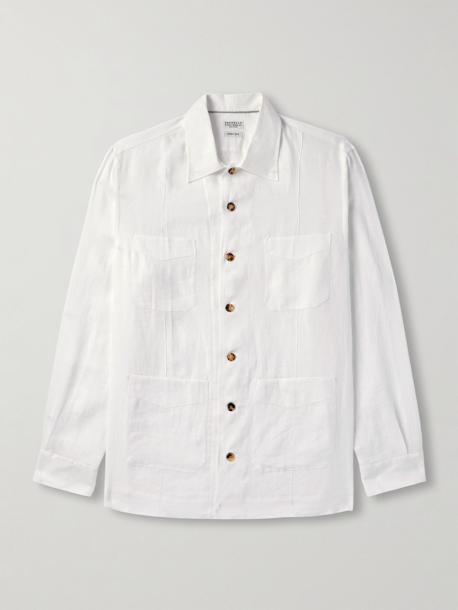 Linen Overshirt White - 1