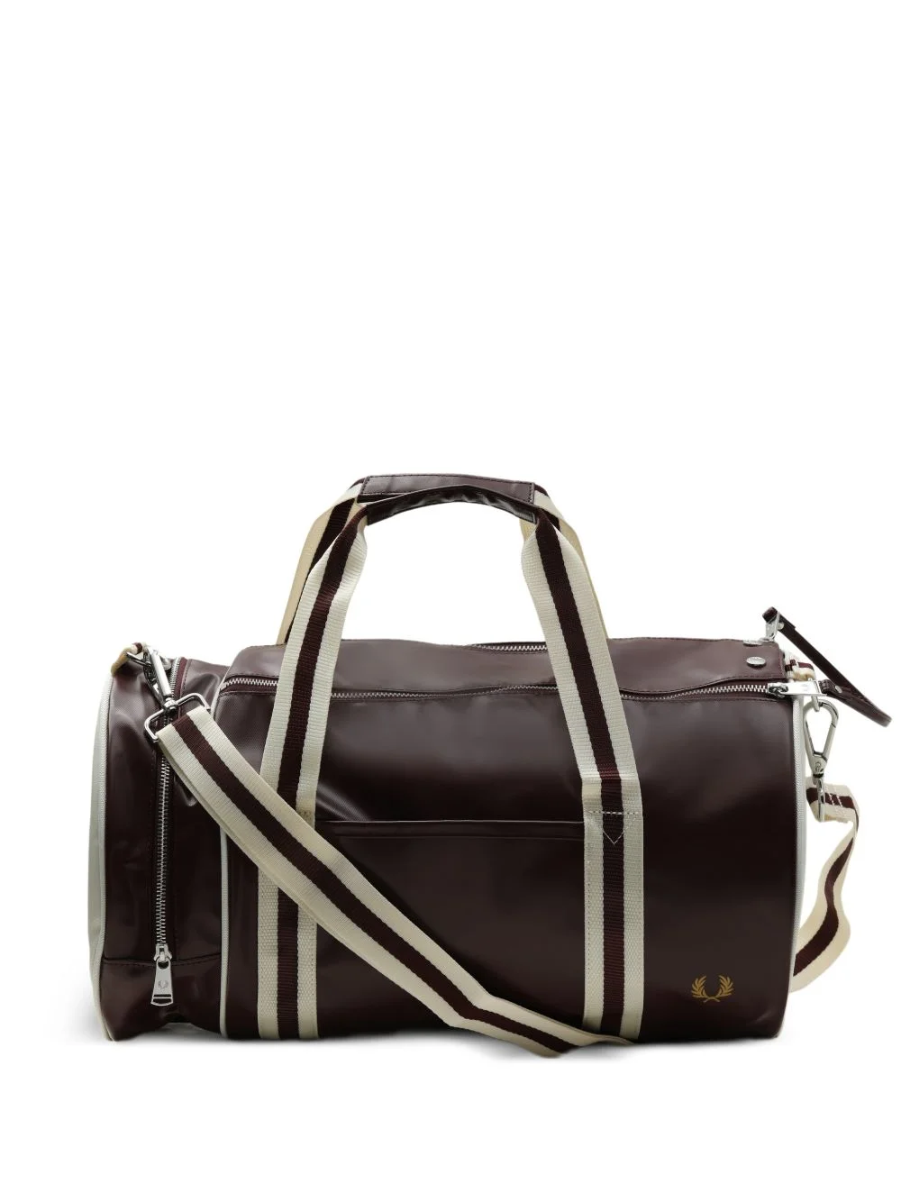 logo-print barrel bag - 1
