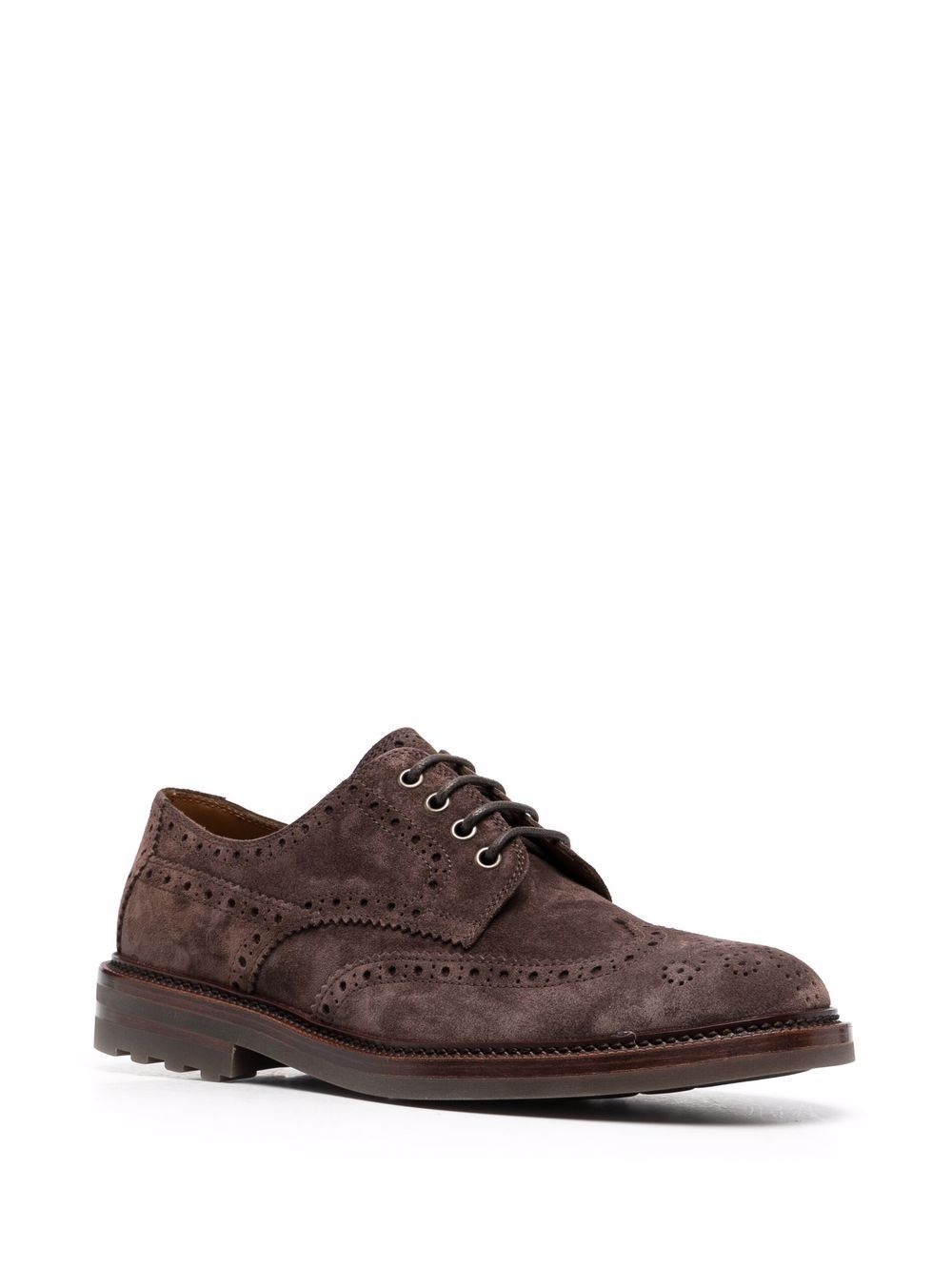 lace-up leather brogues - 2