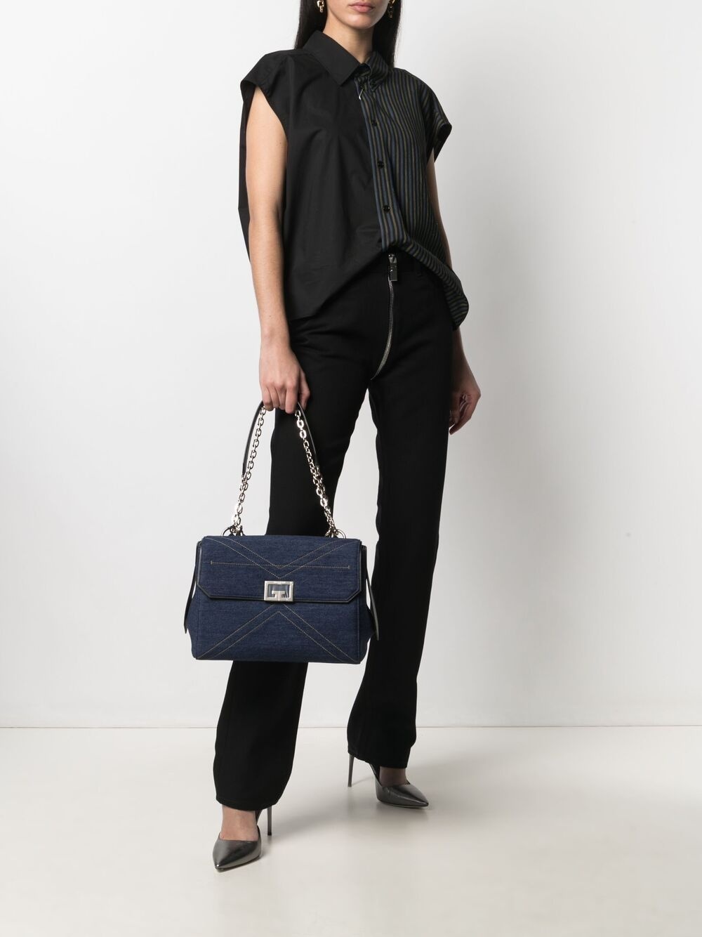 slim cut zip-detail jeans - 2
