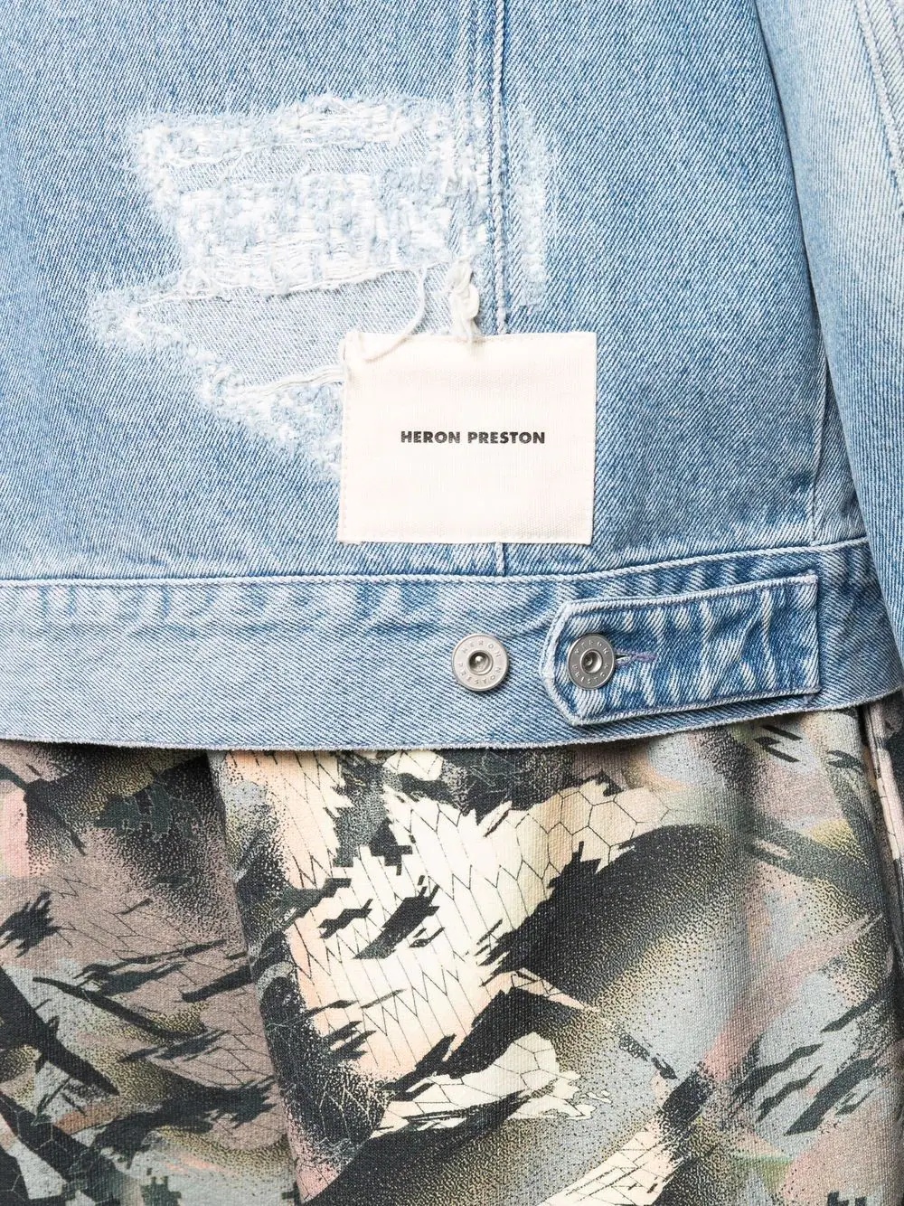 distressed denim jacket - 5