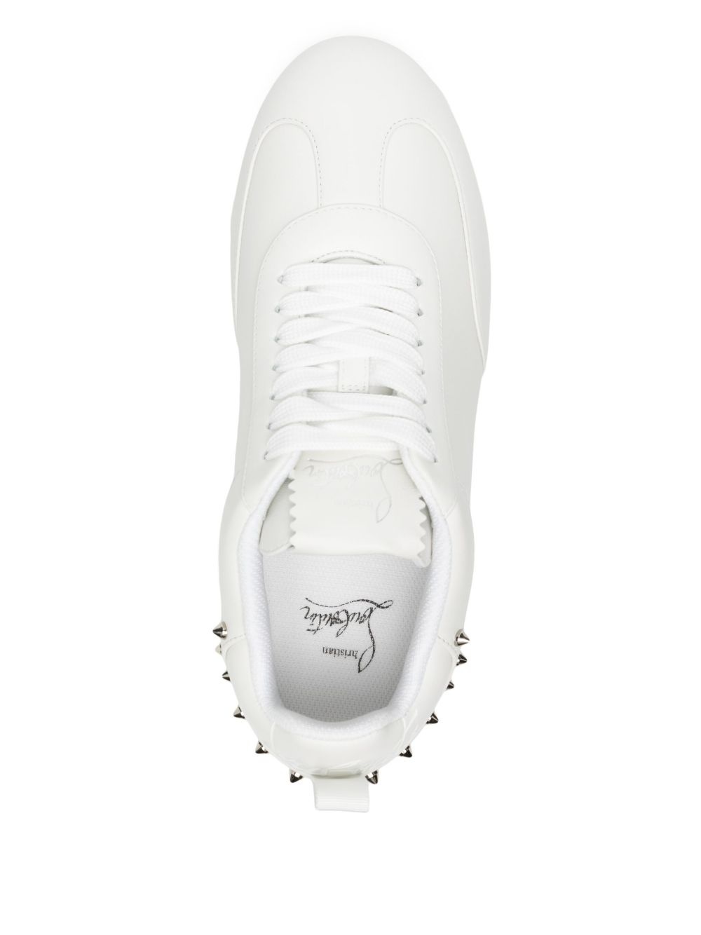 leather low-top sneakers - 4