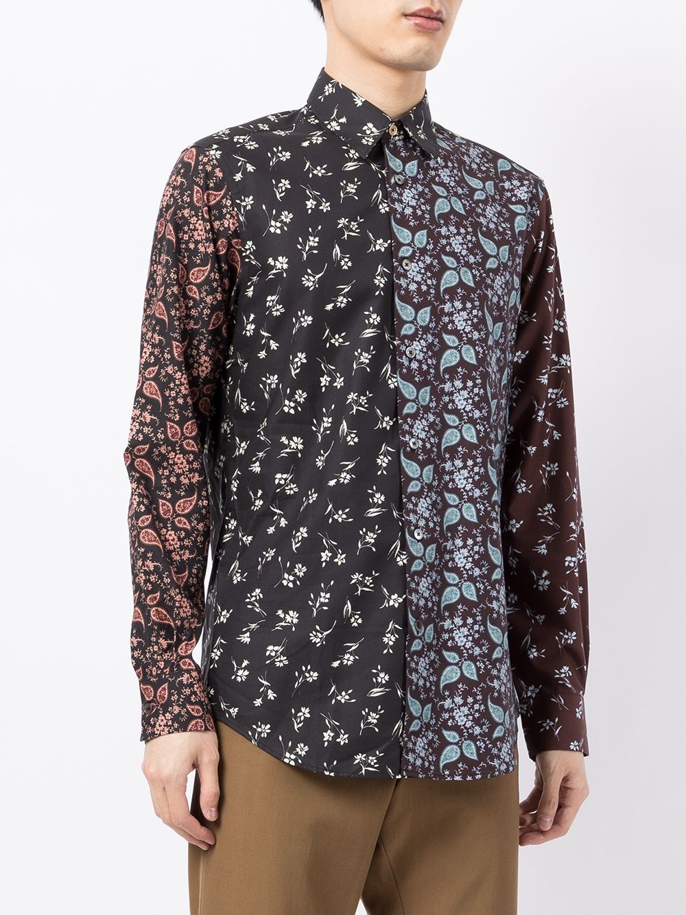 floral-print buttoned-up shirt - 3