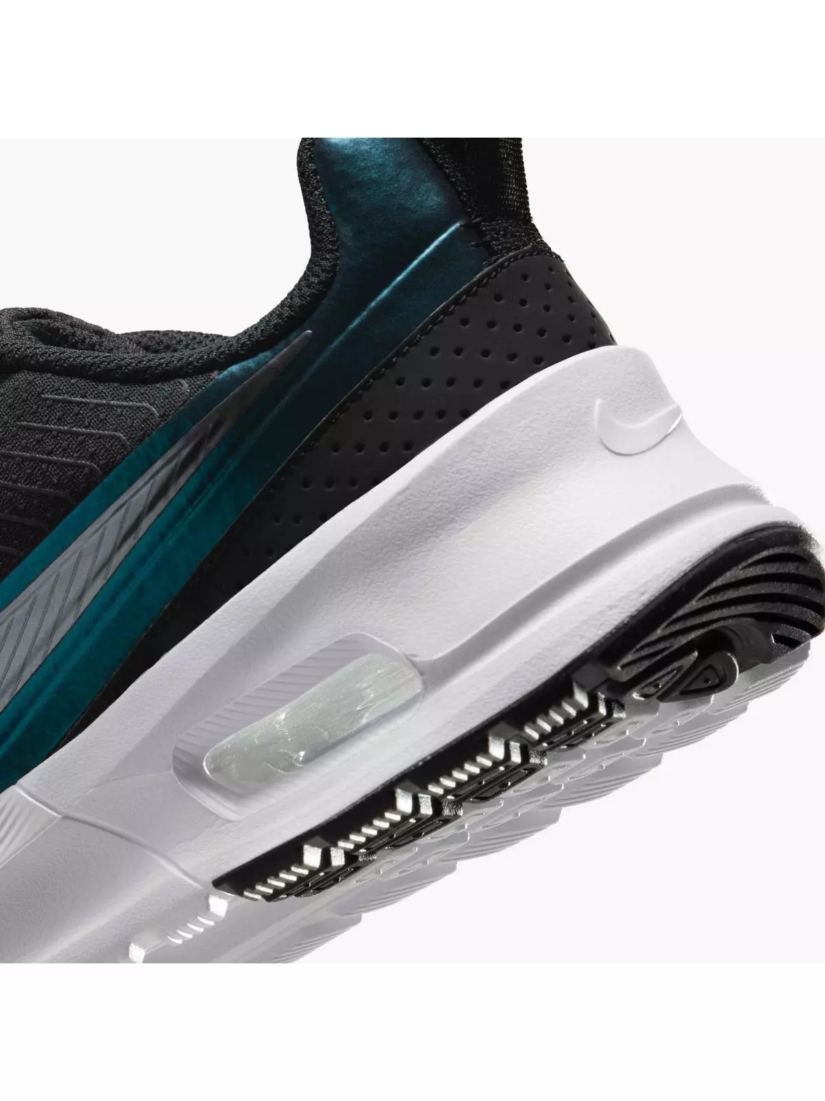 Air Max Nuaxis "Black/White/Metallic Silver/Metallic Dark Grey" Women's Shoe - 7