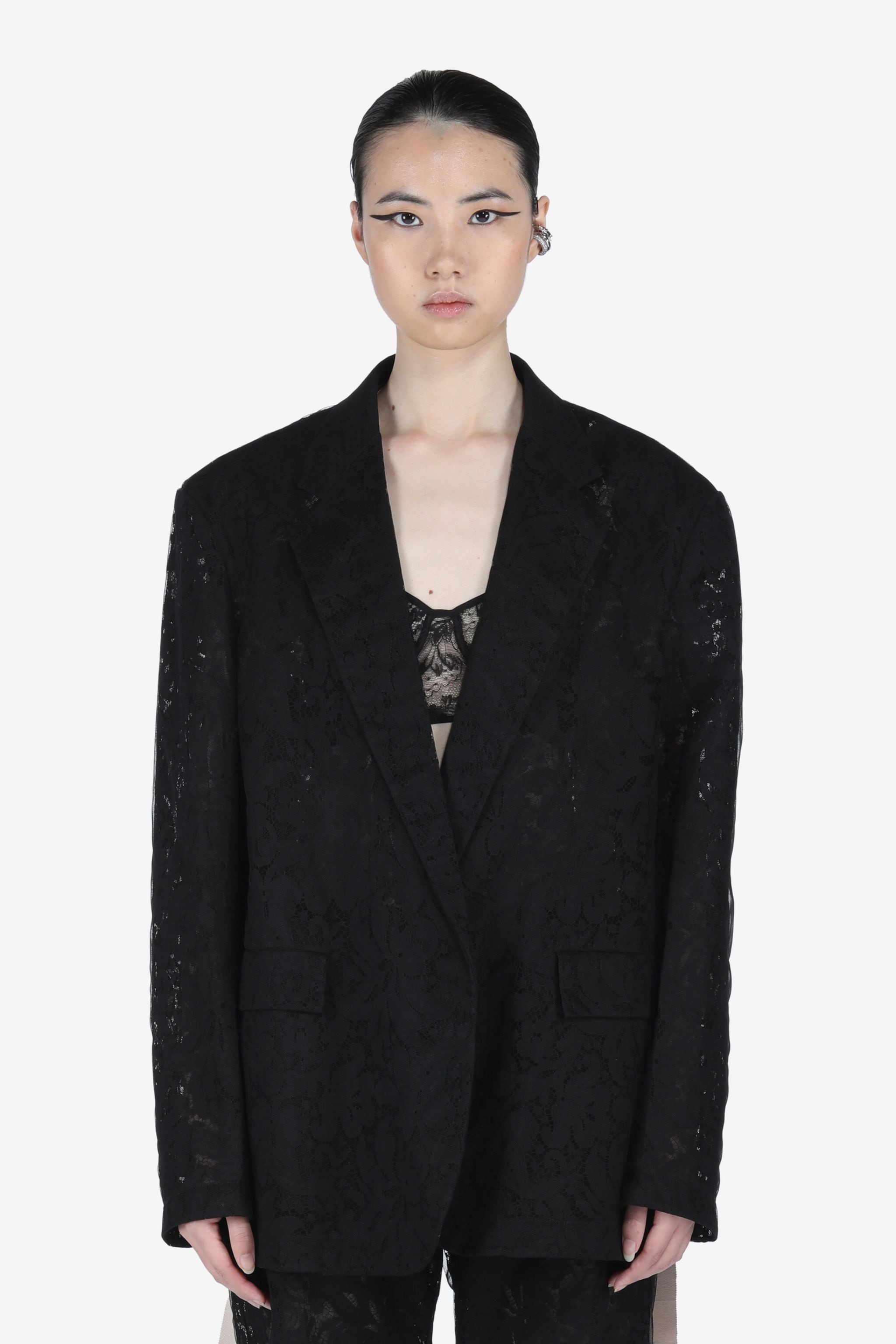 OVERSIZED LACE BLAZER - 1