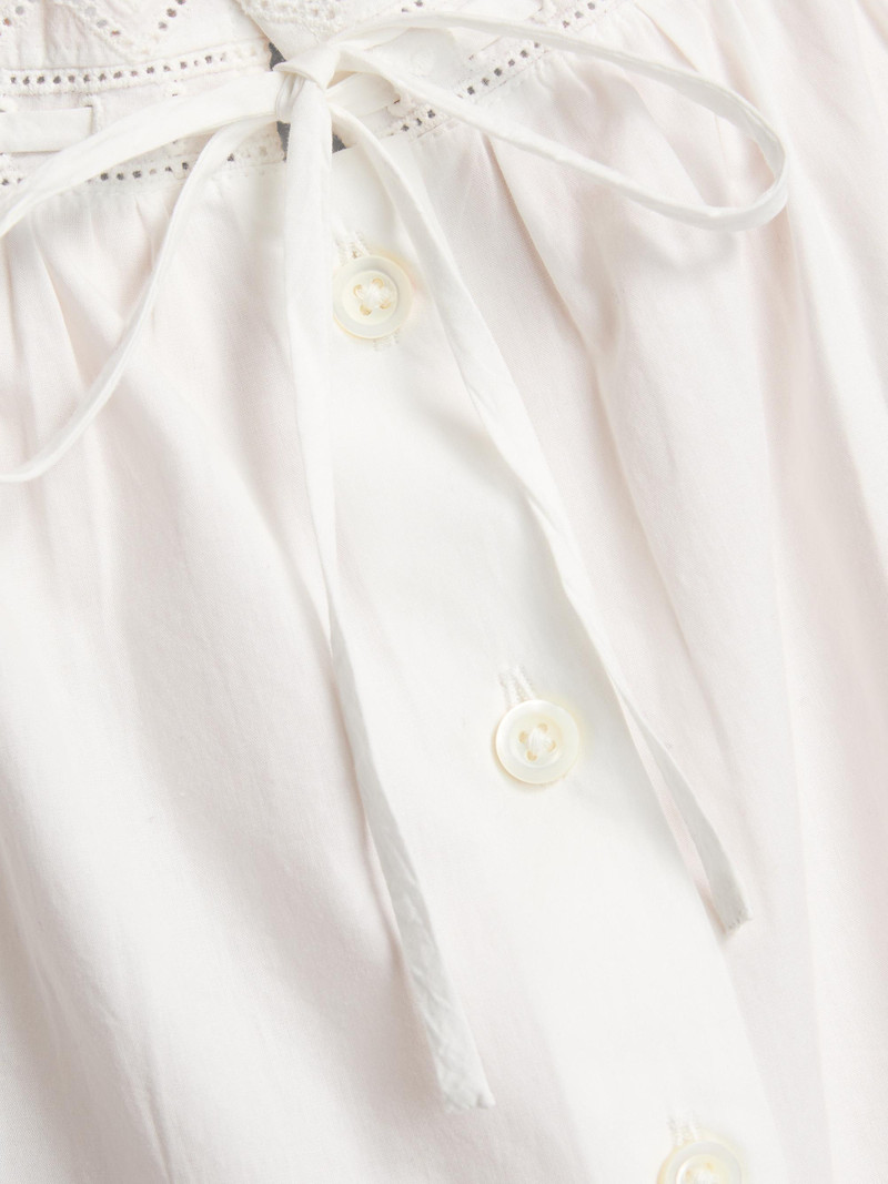 Women's The Serene Eyelet Trim Cotton Tank - White 7