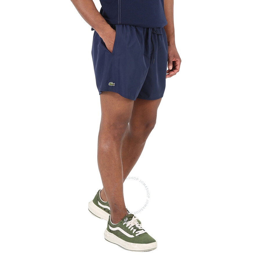 Lacoste Men's Navy Blue / Green Light Quick-Dry Swim Shorts - 4