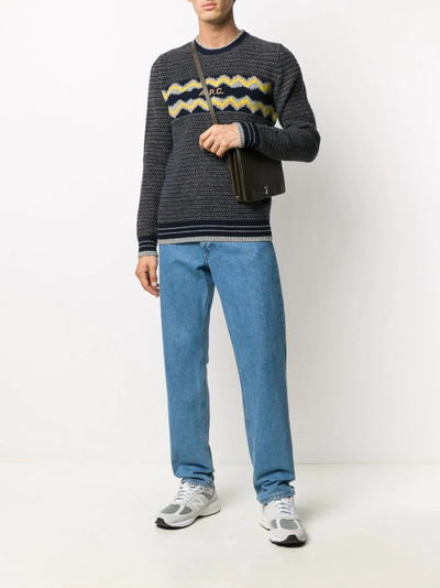 A.P.C. Ben jacquard logo jumper outlook