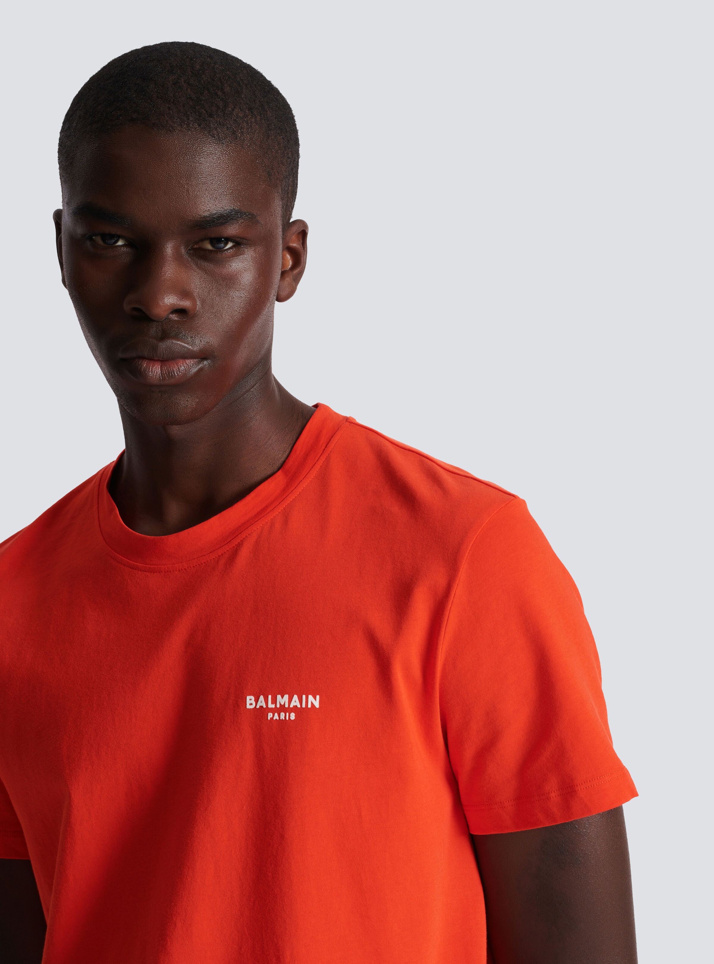 Flocked Balmain T-shirt - 7